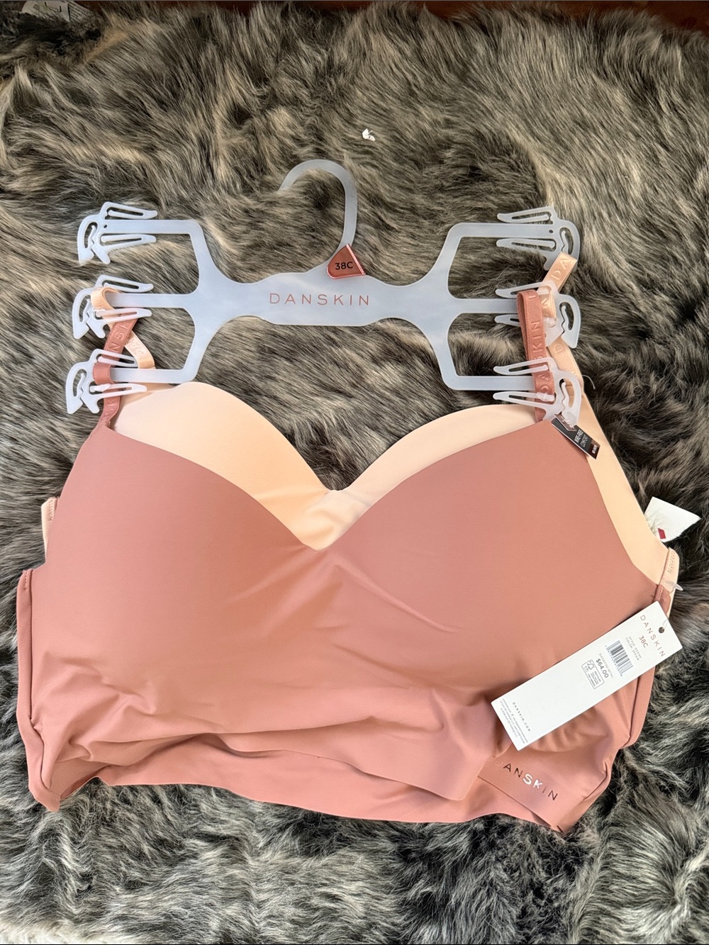 Danskin Seamless Padded Bralette in Rose and Blush size 38C NWT SKU26